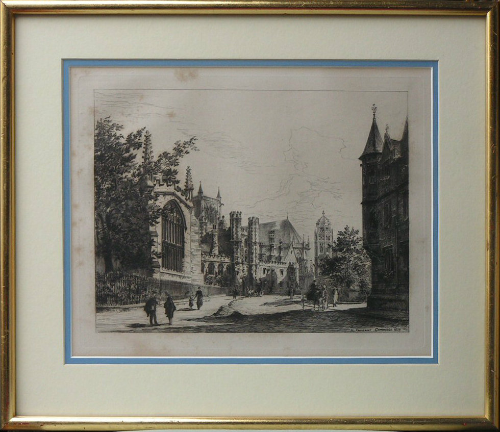 Etching - St. John's College - Toussaint